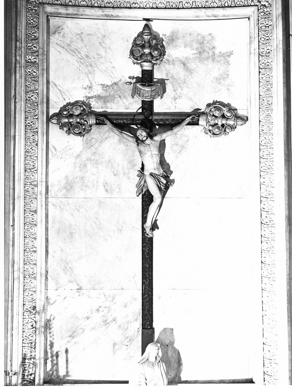 Cristo crocifisso (scultura, elemento d'insieme) di Maragliano Anton Maria (attribuito) (sec. XVIII)