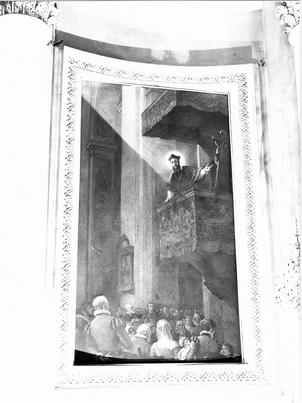 predica di San Francesco di Sales (dipinto, opera isolata) di De Sanctis Guglielmo (ultimo quarto sec. XIX)