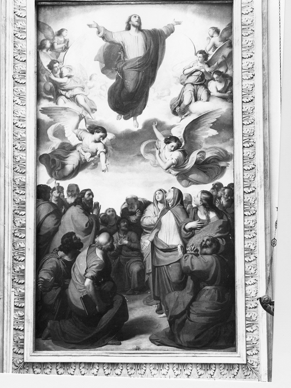 ascensione di Cristo (dipinto, opera isolata) di Coghetti Francesco (metà sec. XIX)