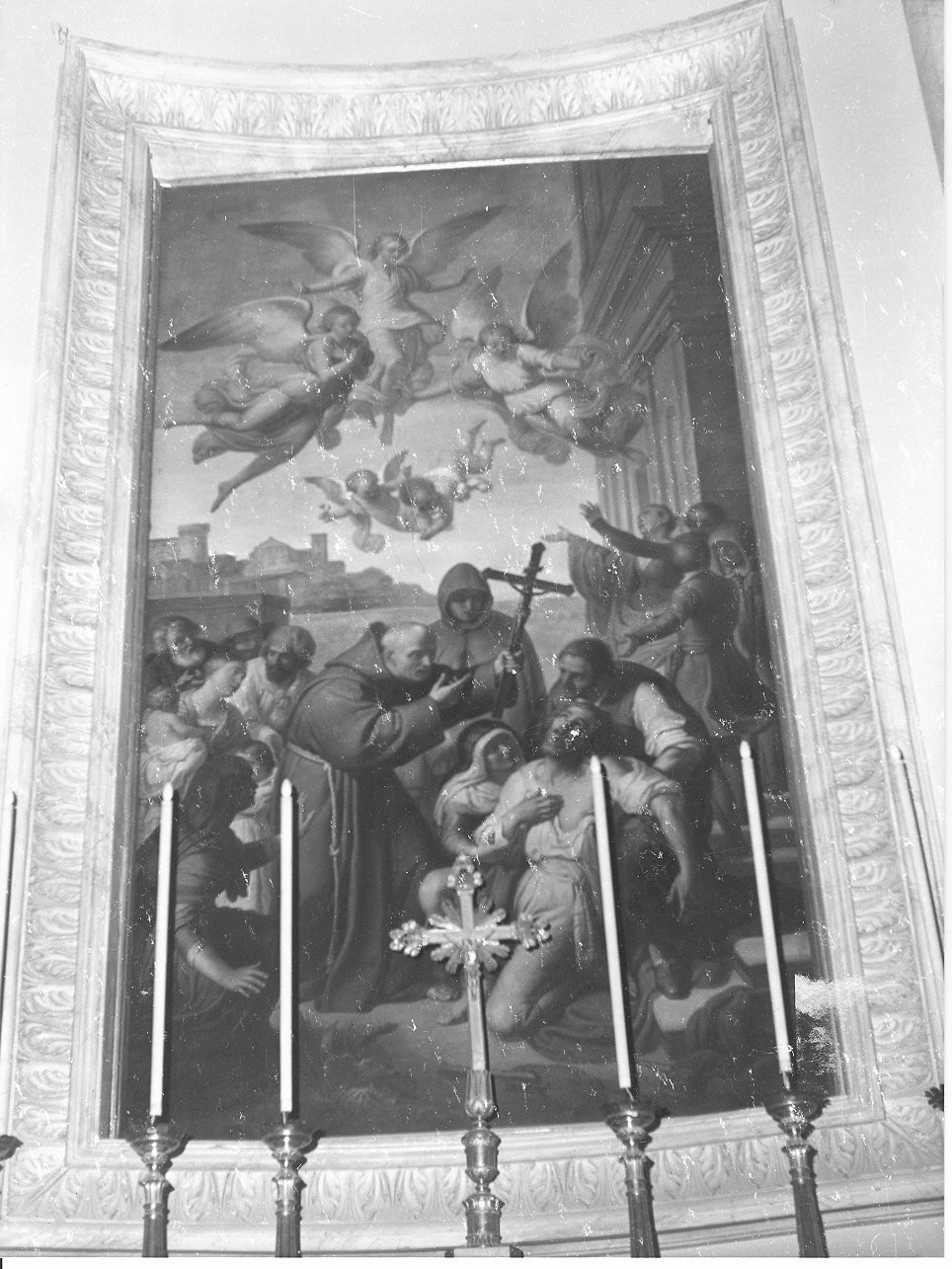 San Leonardo da Porto Maurizio converte un bandito (dipinto, opera isolata) di Massabò Leonardo (metà sec. XIX)