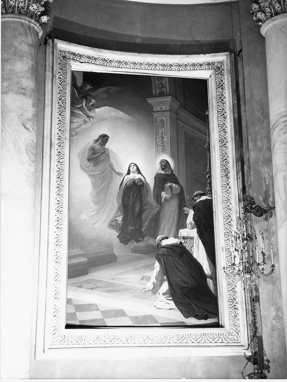 estasi di Santa Teresa d'Avila (dipinto, opera isolata) di Bruschi Domenico (ultimo quarto sec. XIX)