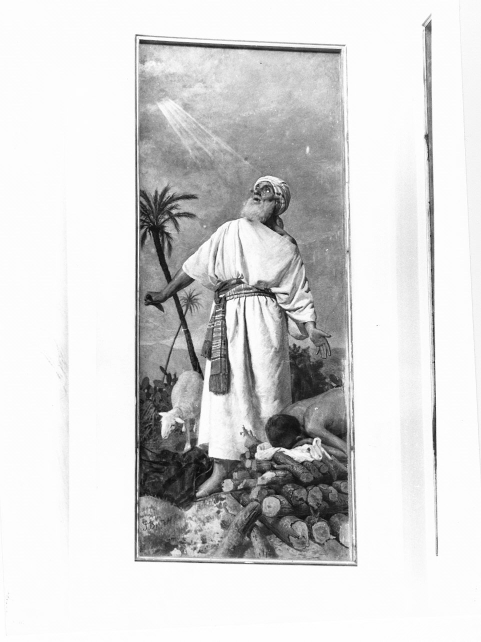 sacrificio di Isacco (dipinto, opera isolata) di Bertelli Sante (ultimo quarto sec. XIX)