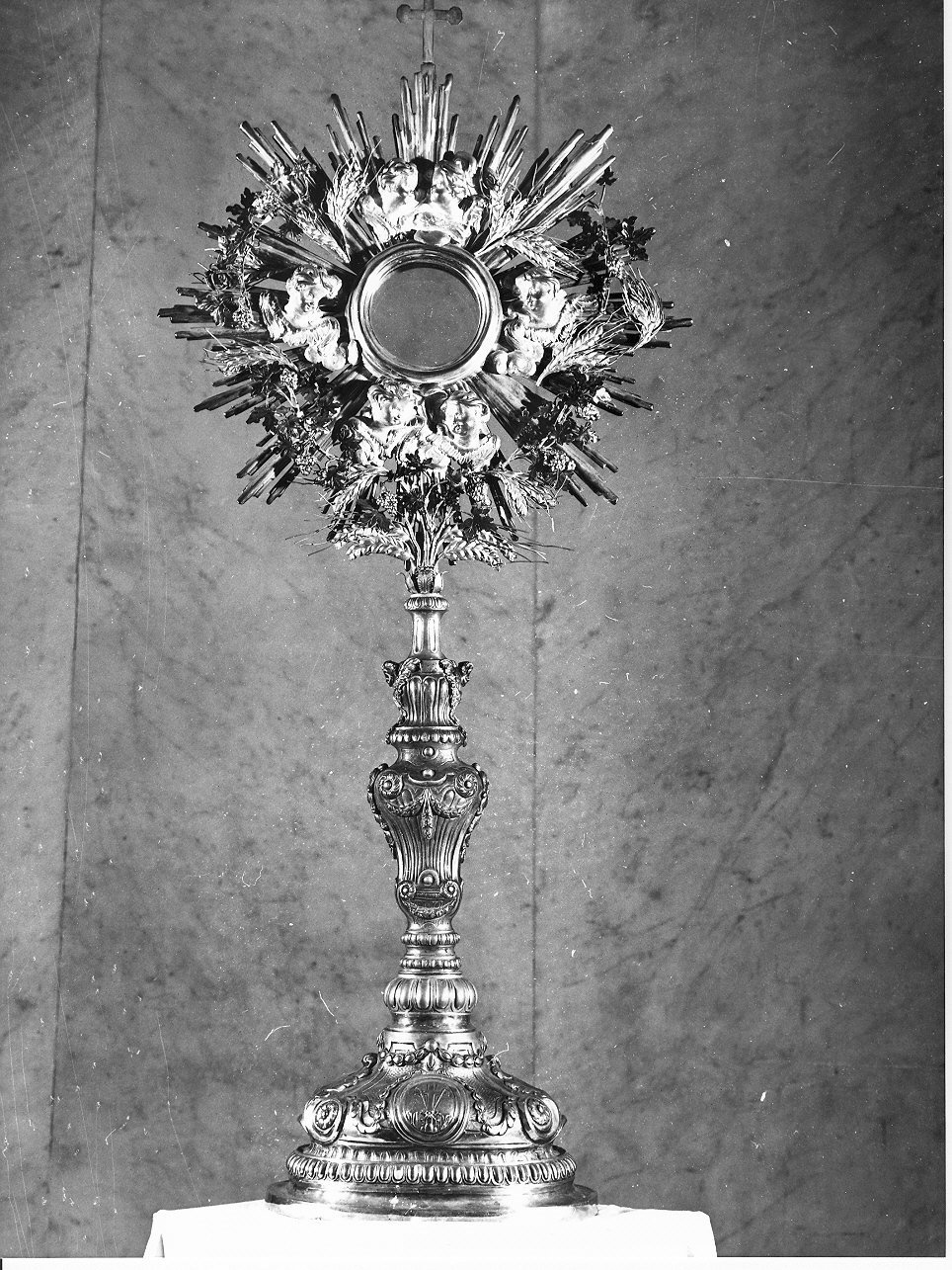 testa alata (ostensorio - a raggiera, opera isolata) - bottega genovese (fine sec. XVIII)