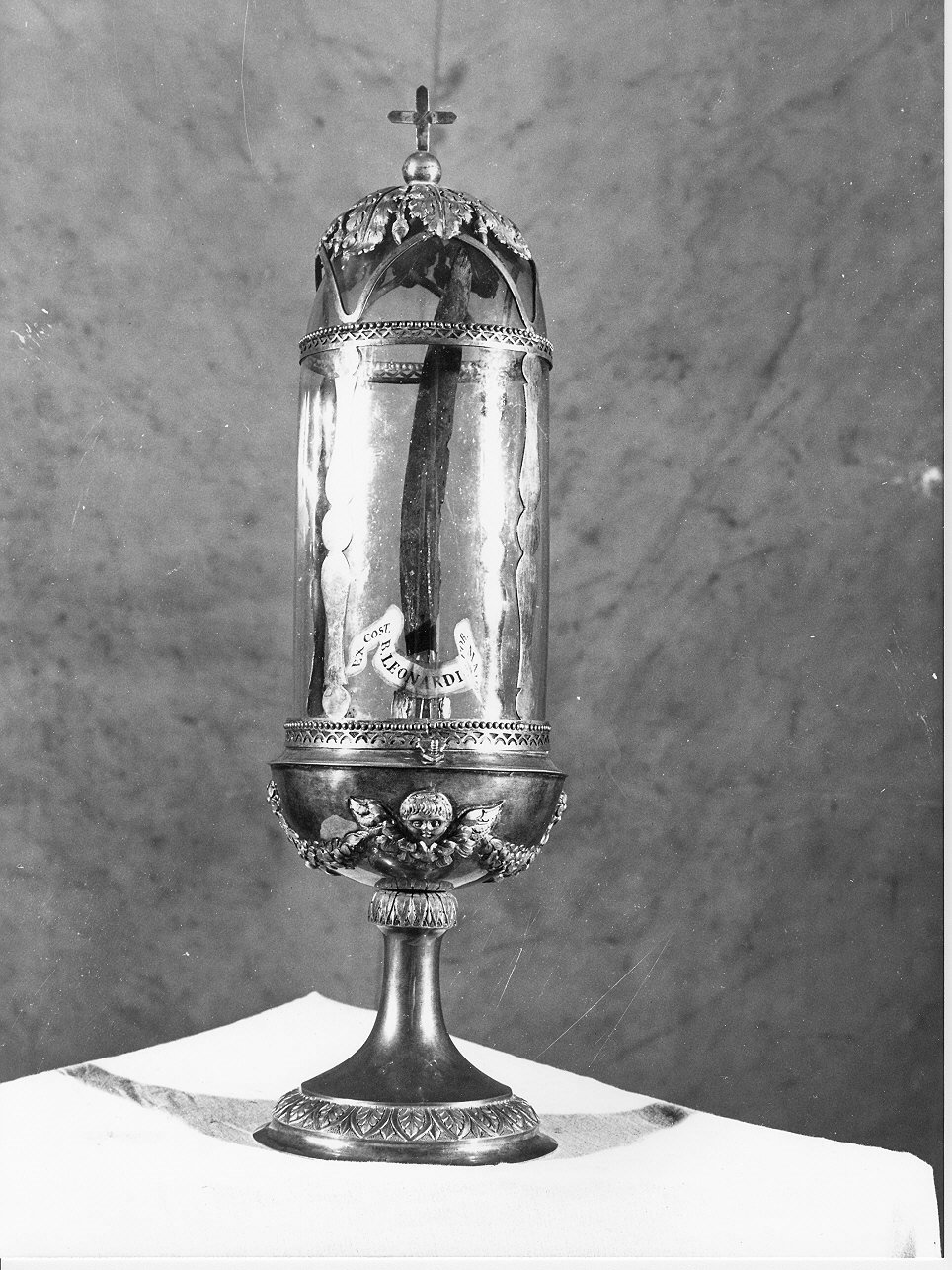 testa alata (reliquiario a capsula, opera isolata) - bottega genovese (primo quarto sec. XIX)