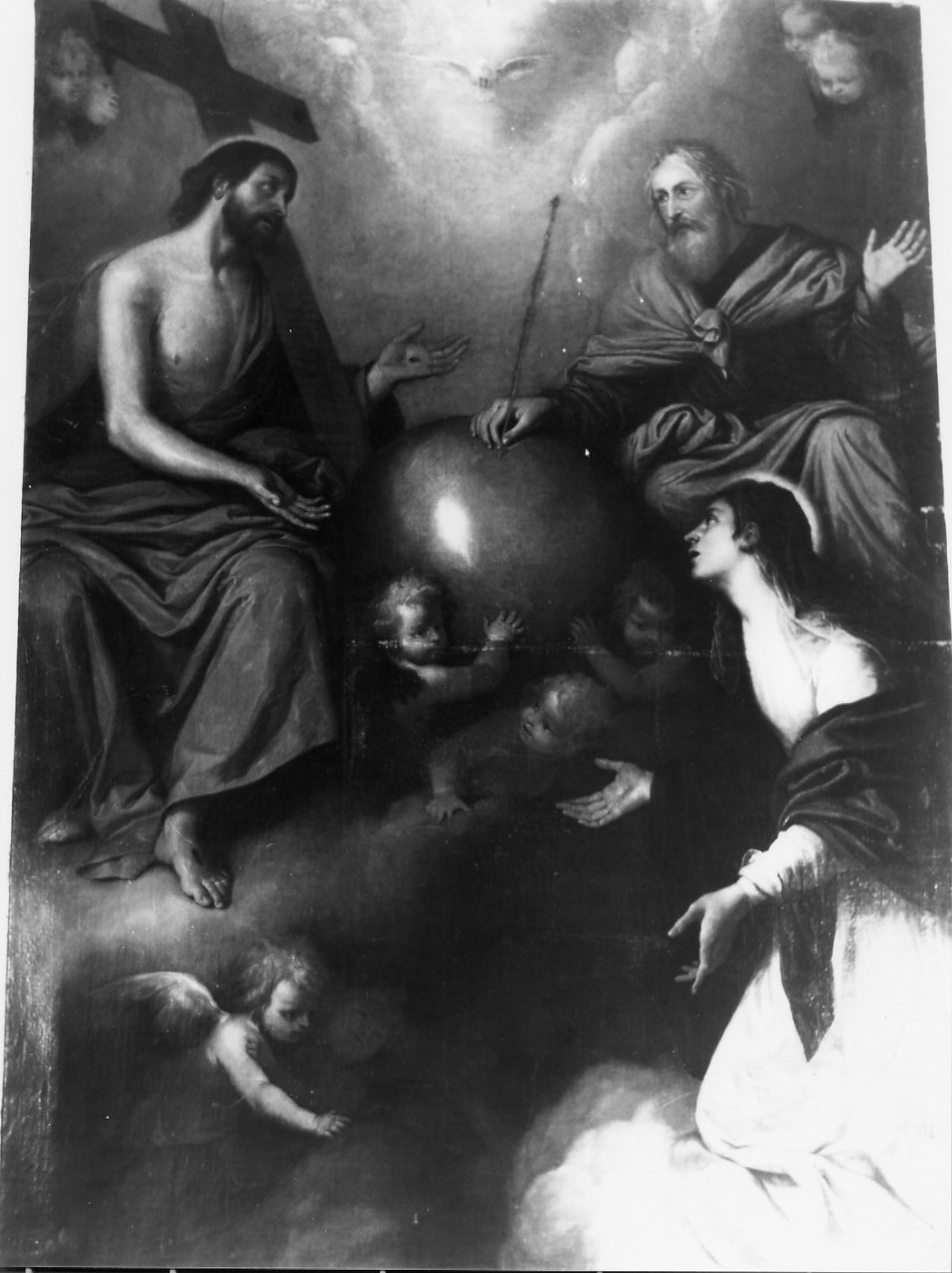 Trinità con la Madonna (dipinto, opera isolata) - ambito ligure (metà sec. XVII)