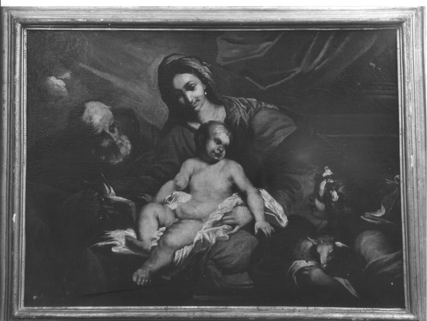 Sacra Famiglia con San Giovanni Battista bambino (dipinto, opera isolata) - ambito ligure (prima metà sec. XVIII)