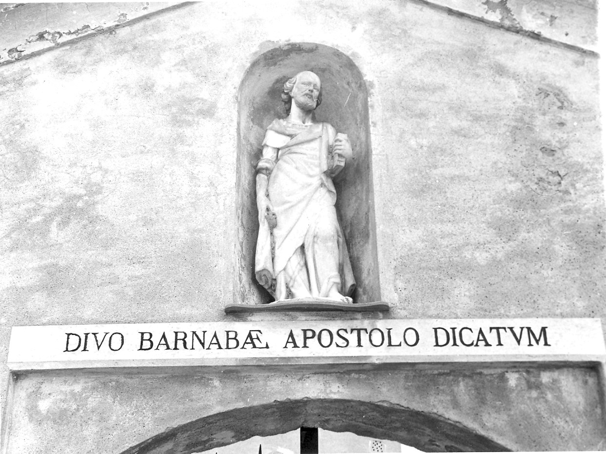San Barnaba apostolo (statua, opera isolata) - bottega ligure (fine/inizio secc. XVI/ XVII)