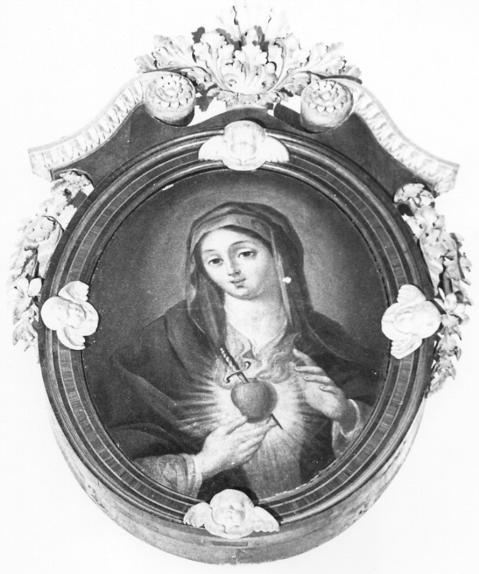 Sacro Cuore di Maria (dipinto, elemento d'insieme) - ambito ligure (fine/inizio secc. XVIII/ XIX)