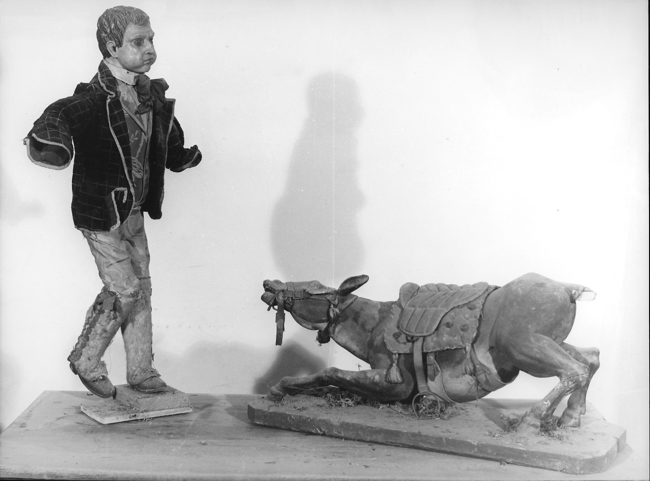 figura maschile (statua da presepio, elemento d'insieme) di Pittaluga Gerolamo (prima metà sec. XVIII)