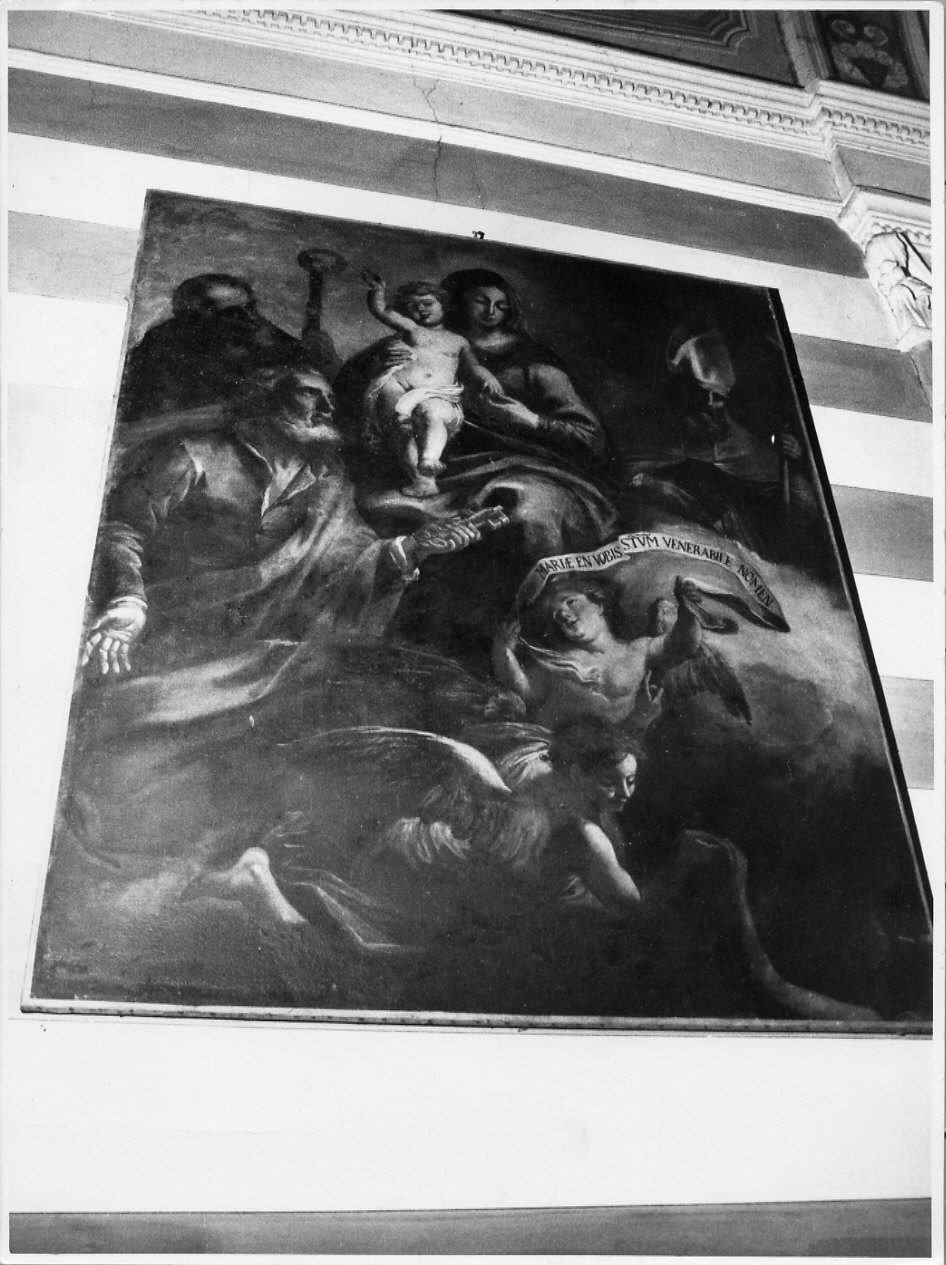 Madonna con Bambino e Santi (dipinto, opera isolata) - ambito italiano (sec. XVII)