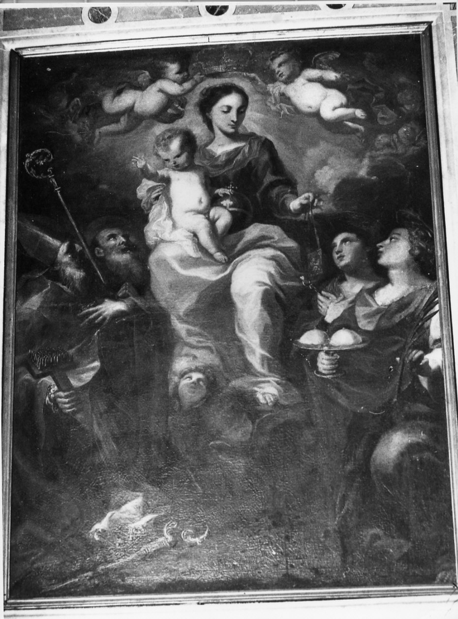 Madonna con Bambino e Santi (dipinto, opera isolata) di Castello Valerio (cerchia) (seconda metà sec. XVII)