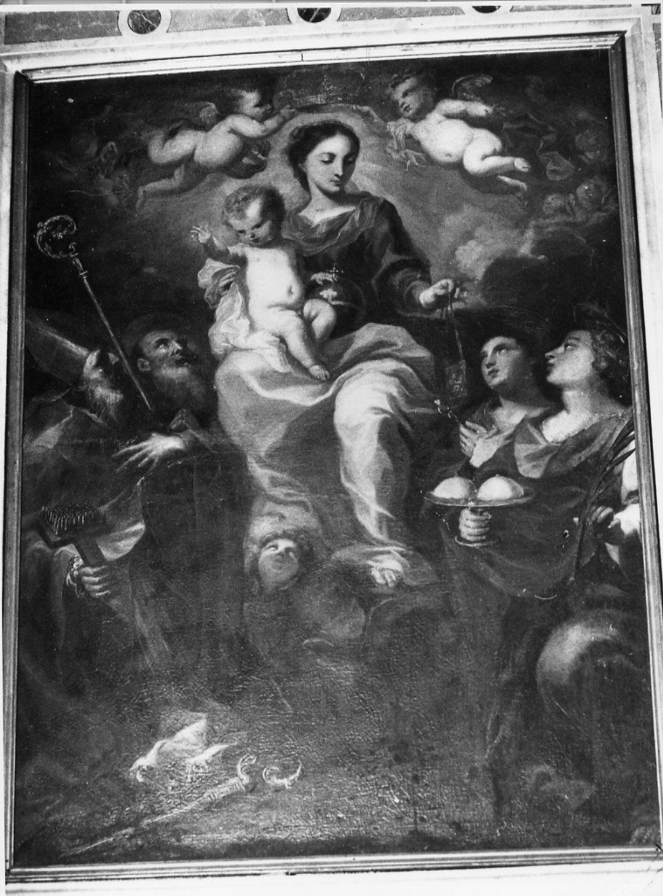 Madonna con Bambino e Santi (dipinto, opera isolata) di Castello Valerio (cerchia) (seconda metà sec. XVII)