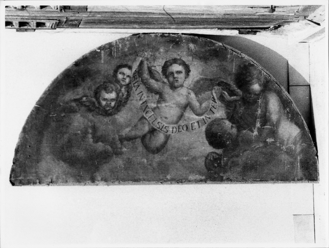 angeli (lunetta, elemento d'insieme) - ambito ligure (sec. XVIII)