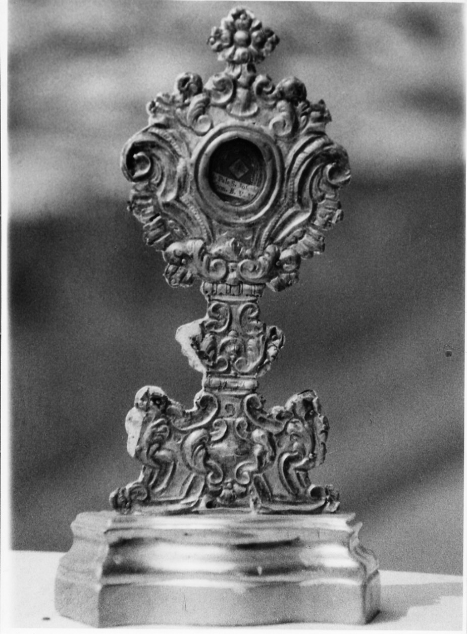 reliquiario - a ostensorio, opera isolata - bottega ligure (seconda metà sec. XVIII)