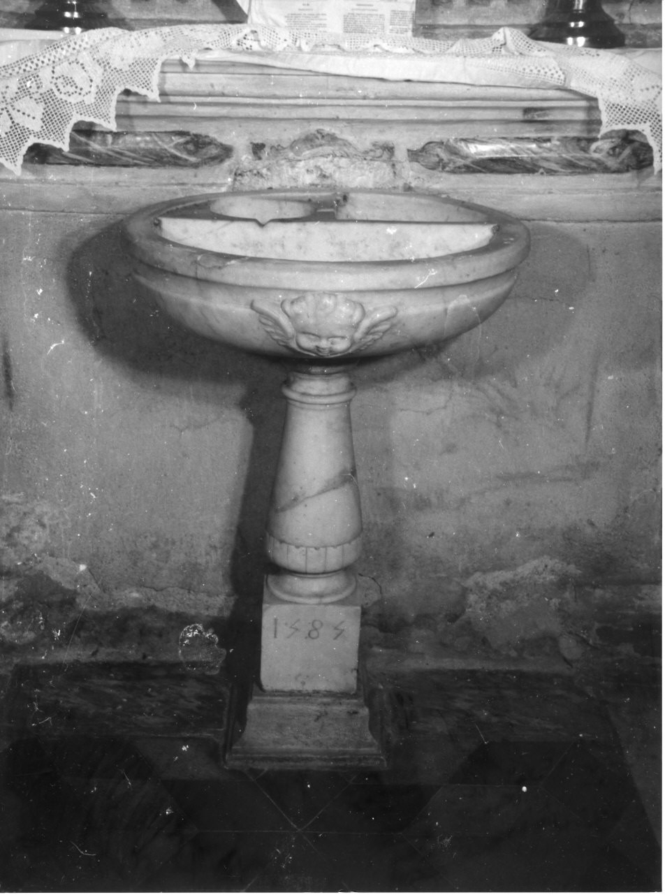 fonte battesimale - a fusto, opera isolata - bottega italiana (sec. XVI)