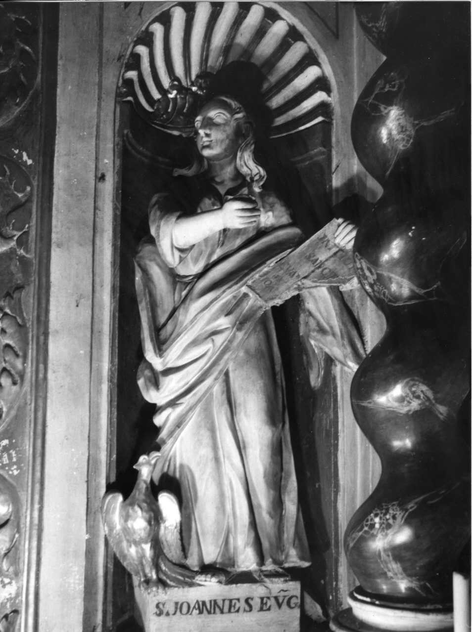 San Giovanni Evangelista (statua, elemento d'insieme) - bottega italiana (fine sec. XVII)