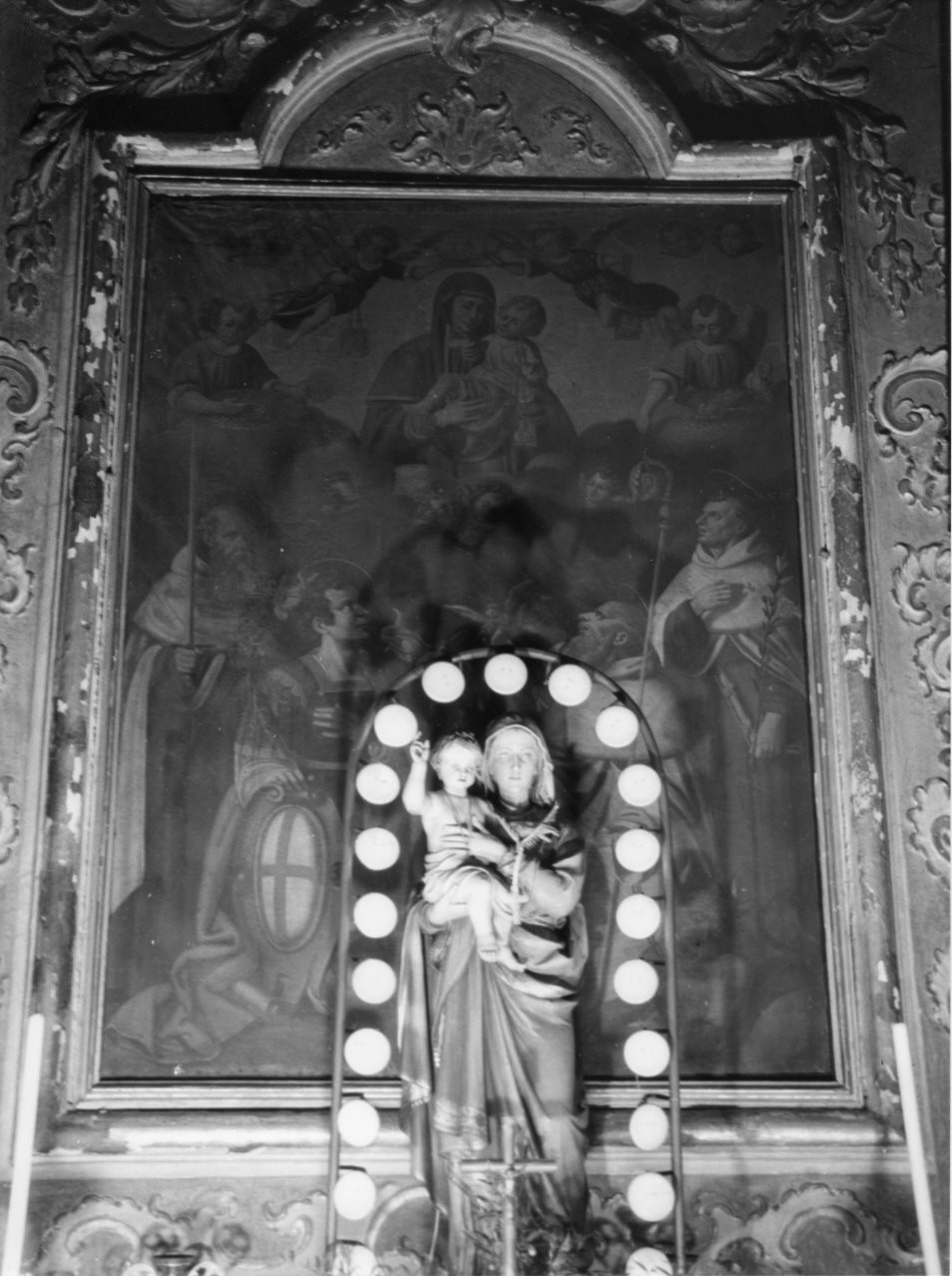 Madonna con Bambino e Santi (dipinto, elemento d'insieme) - ambito italiano (sec. XVIII)