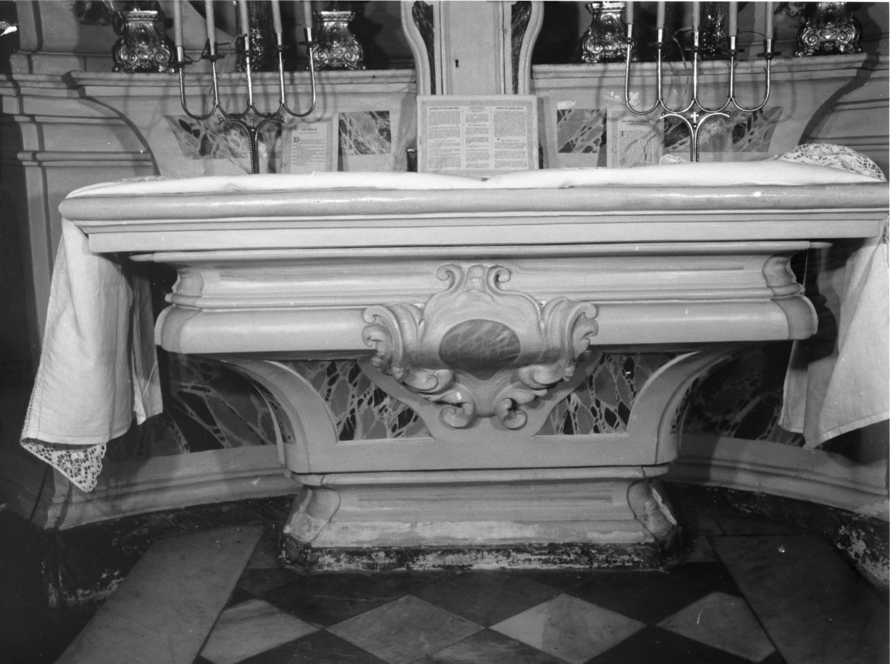 altare, elemento d'insieme - bottega italiana (fine sec. XVII)