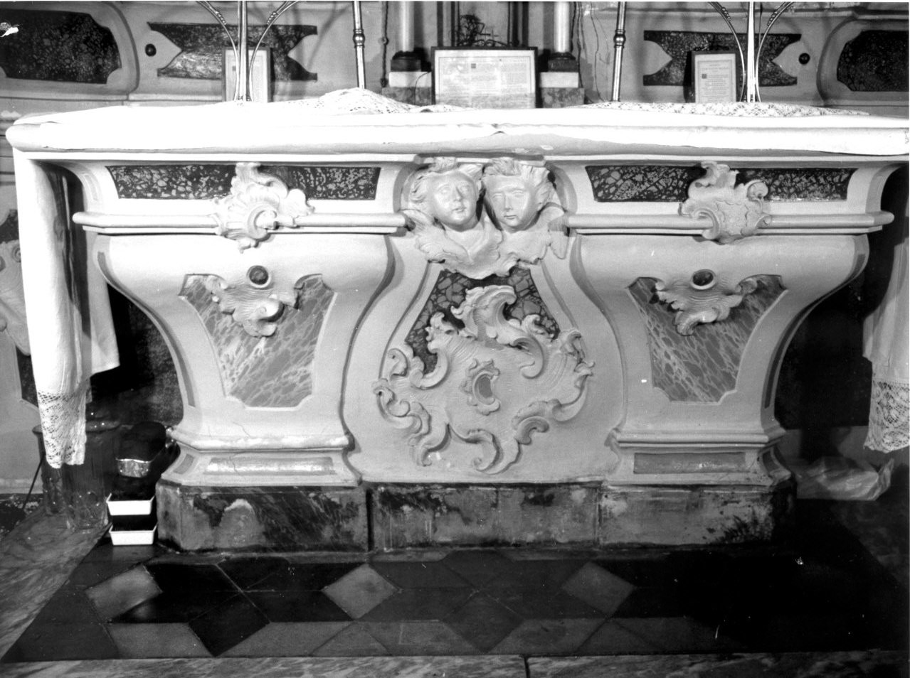 altare, elemento d'insieme - bottega italiana (fine sec. XVII)