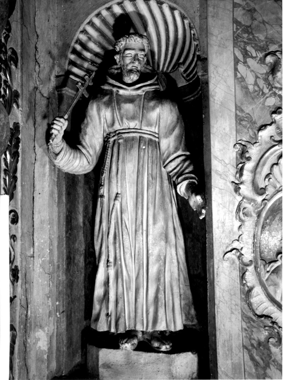 Sant'Andrea (statua, elemento d'insieme) - bottega italiana (fine sec. XVII)