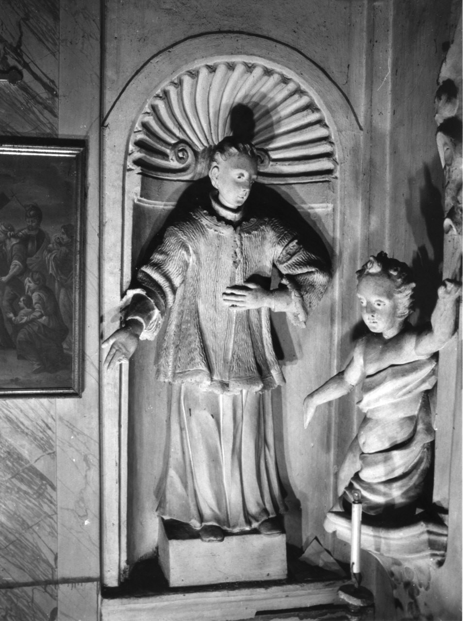 Santo (statua, elemento d'insieme) - bottega italiana (fine sec. XVII)