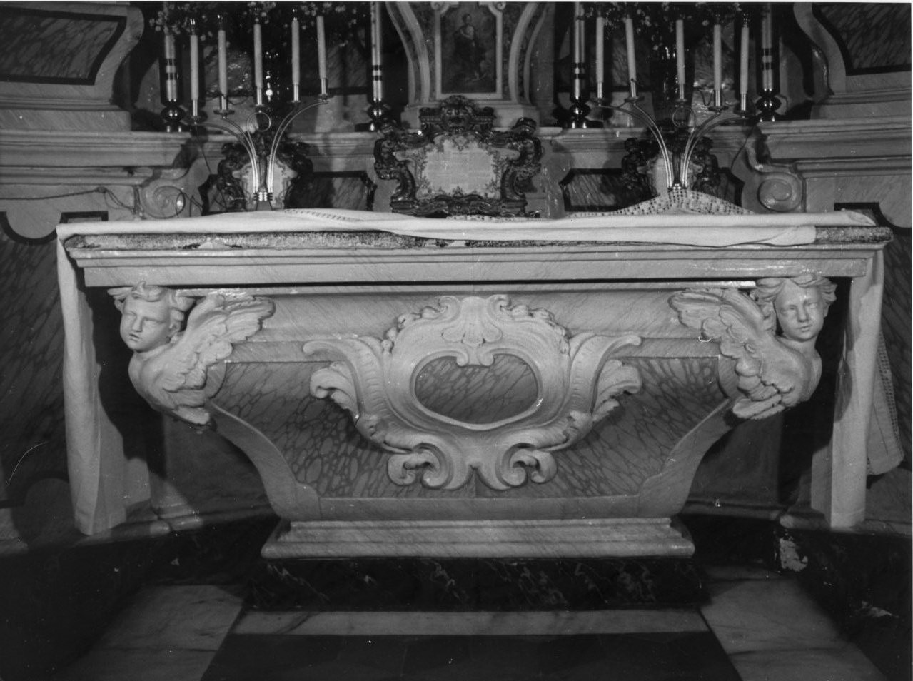 altare, insieme - bottega italiana (fine sec. XVII)