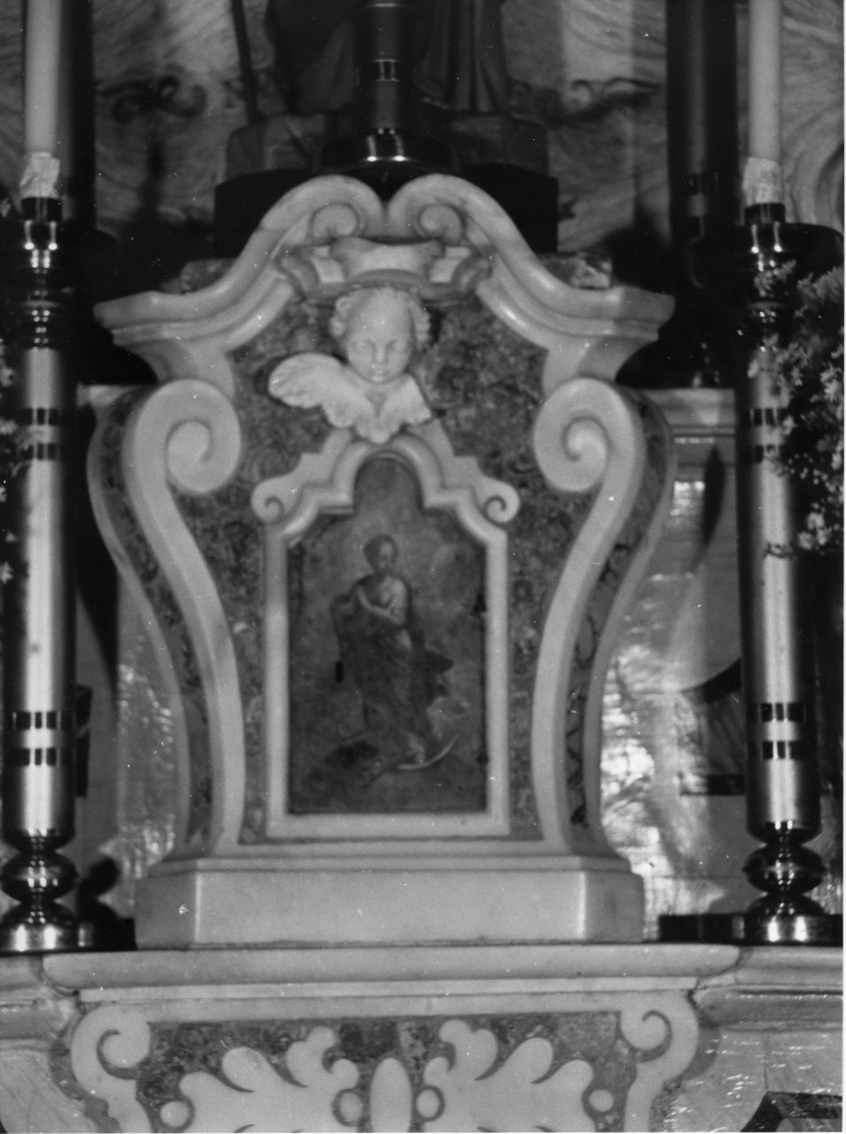 tabernacolo - a frontale architettonico, elemento d'insieme - bottega italiana (inizio sec. XVIII)