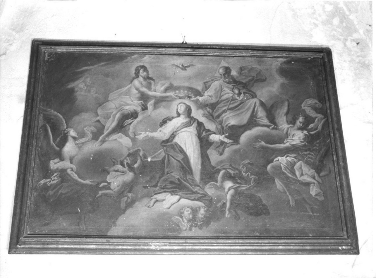 incoronazione di Maria Vergine (dipinto, opera isolata) di Carrega Maurizio (attribuito) (metà sec. XVIII)