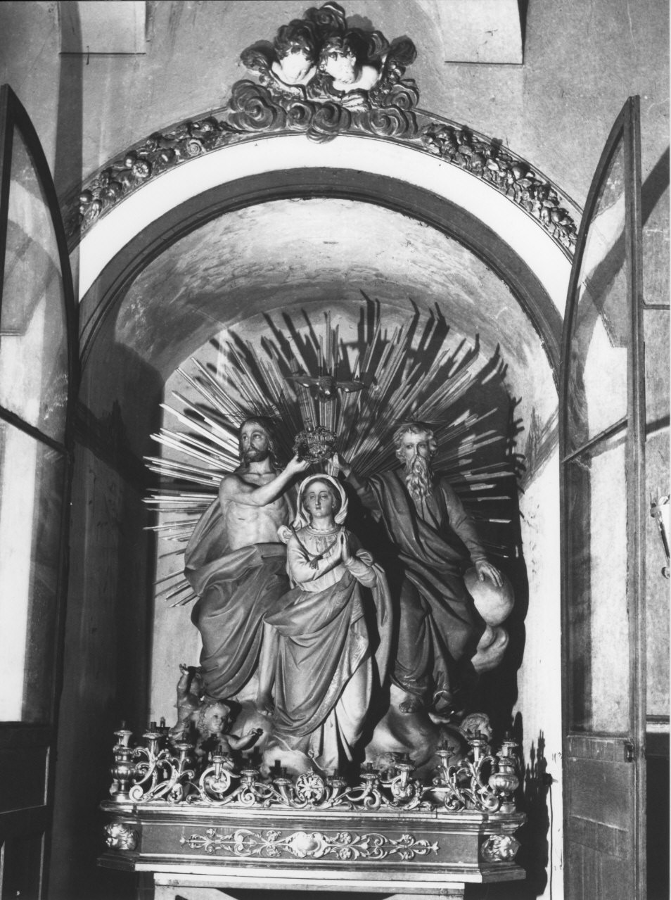 Trinità con la Madonna (gruppo scultoreo, complesso decorativo) di Iovazzano (inizio sec. XX)