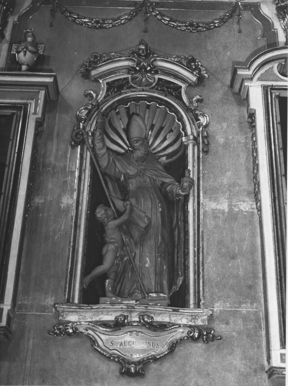 Sant'Agostino (statua, elemento d'insieme) di Notari Pietro, Notari Stefano (inizio sec. XIX)