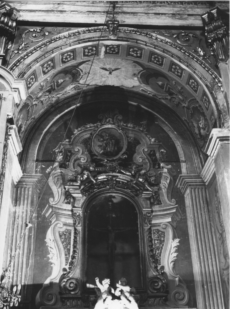 mostra architettonica d'altare, elemento d'insieme - bottega ligure (seconda metà sec. XVIII)