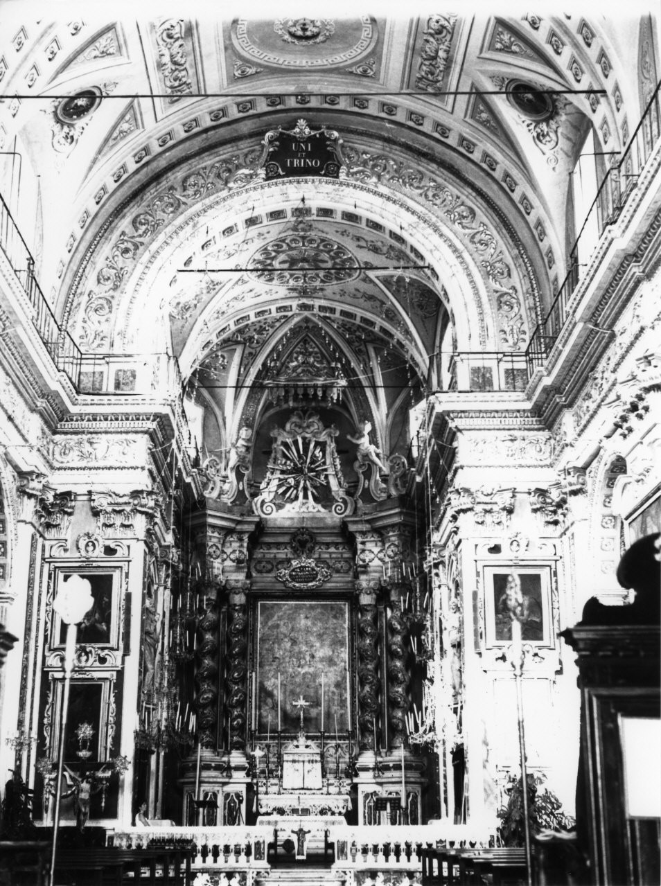 mostra architettonica d'altare, complesso decorativo - bottega liguro-lombarda (seconda metà sec. XVII)