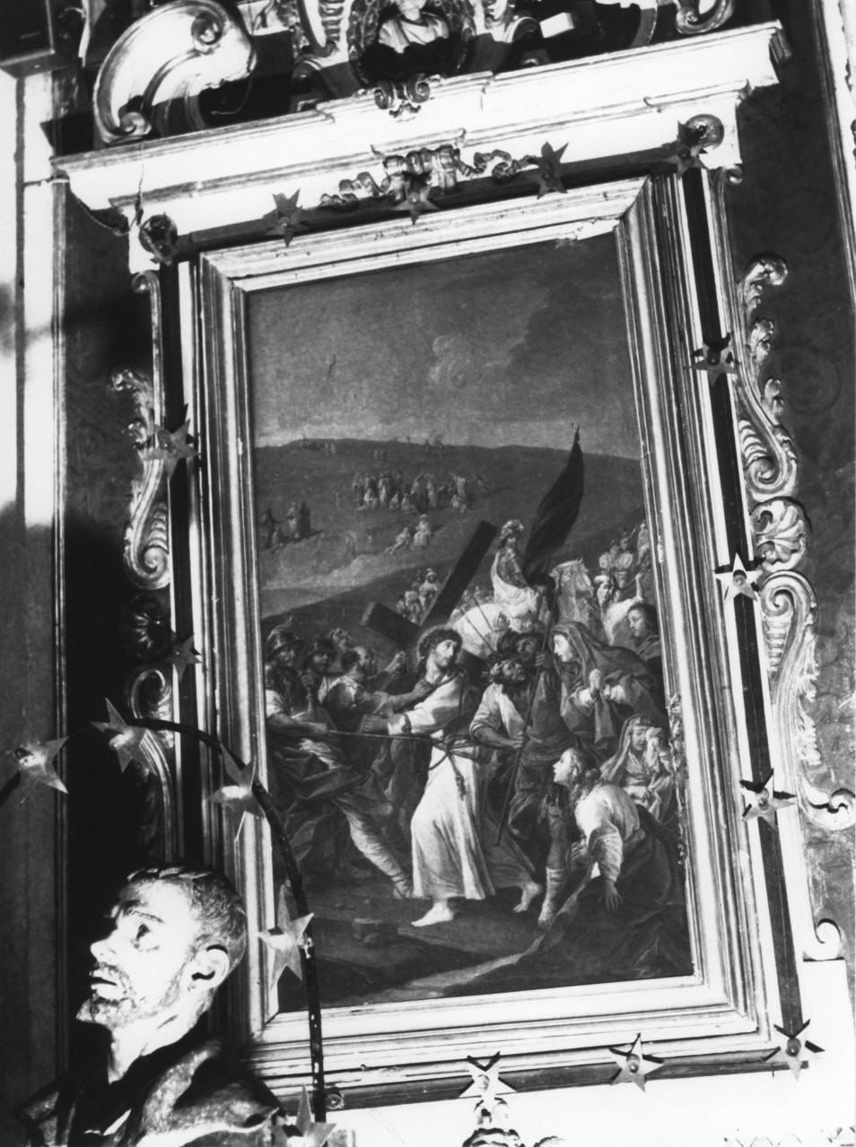 salita di Cristo al monte Calvario (dipinto, opera isolata) - ambito ligure (seconda metà sec. XVIII)