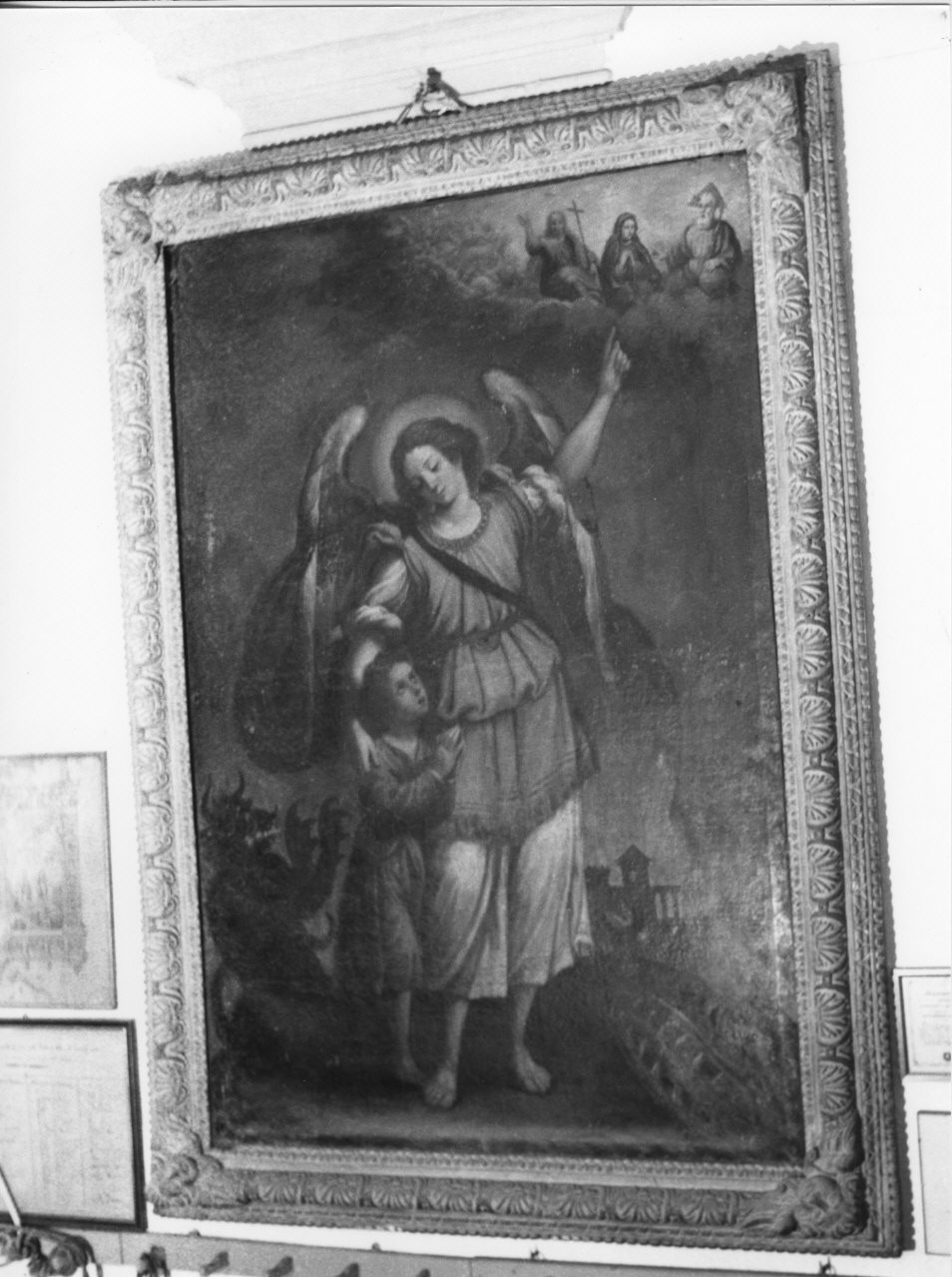 angelo custode (dipinto, opera isolata) - ambito ligure (prima metà sec. XVII)