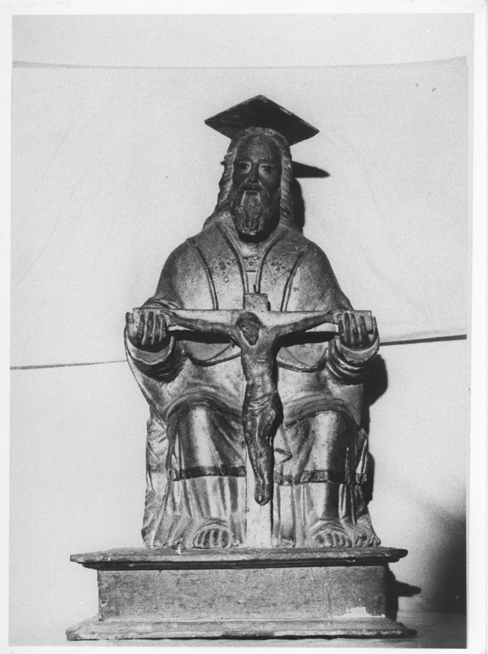 Dio Padre e Cristo crocifisso (gruppo scultoreo, insieme) - bottega ligure (prima metà sec. XVI)