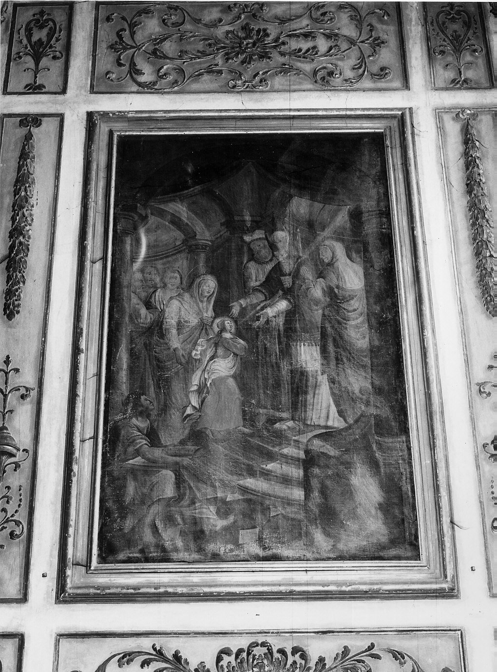 presentazione di Maria Vergine al tempio (dipinto, complesso decorativo) di Canepa Serafino (sec. XIX)