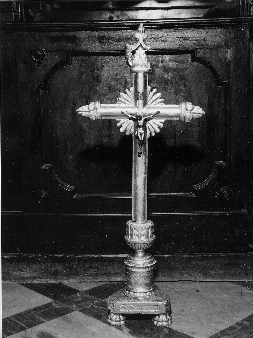 croce d'altare, opera isolata - bottega italiana (seconda metà sec. XIX)