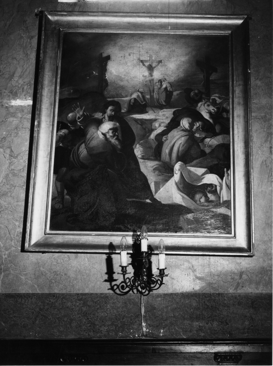 crocifissione di Cristo (dipinto, elemento d'insieme) di Varese Luigi (seconda metà sec. XIX)