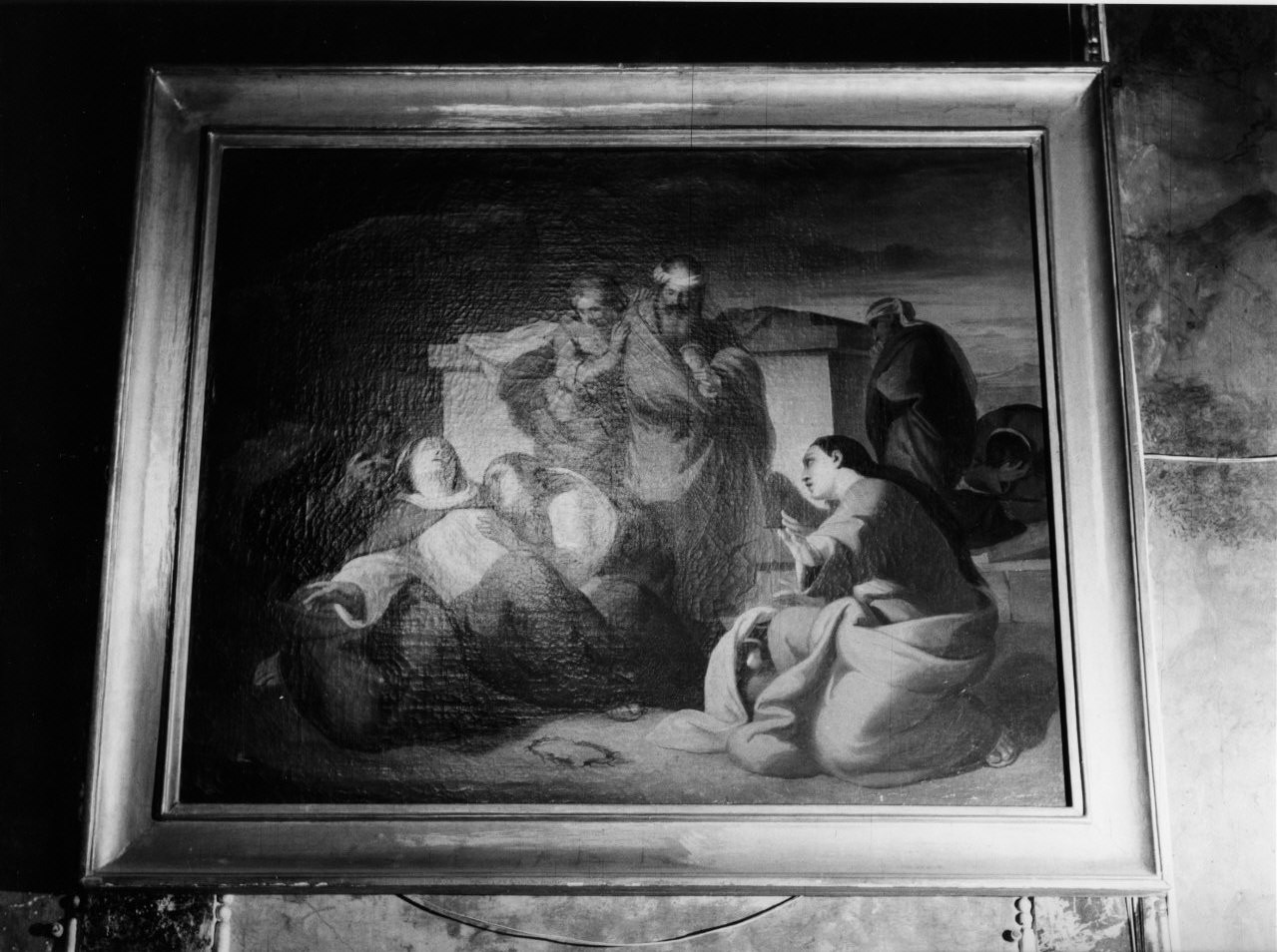 compianto sul sepolcro di Cristo (dipinto, elemento d'insieme) di Varese Luigi (seconda metà sec. XIX)