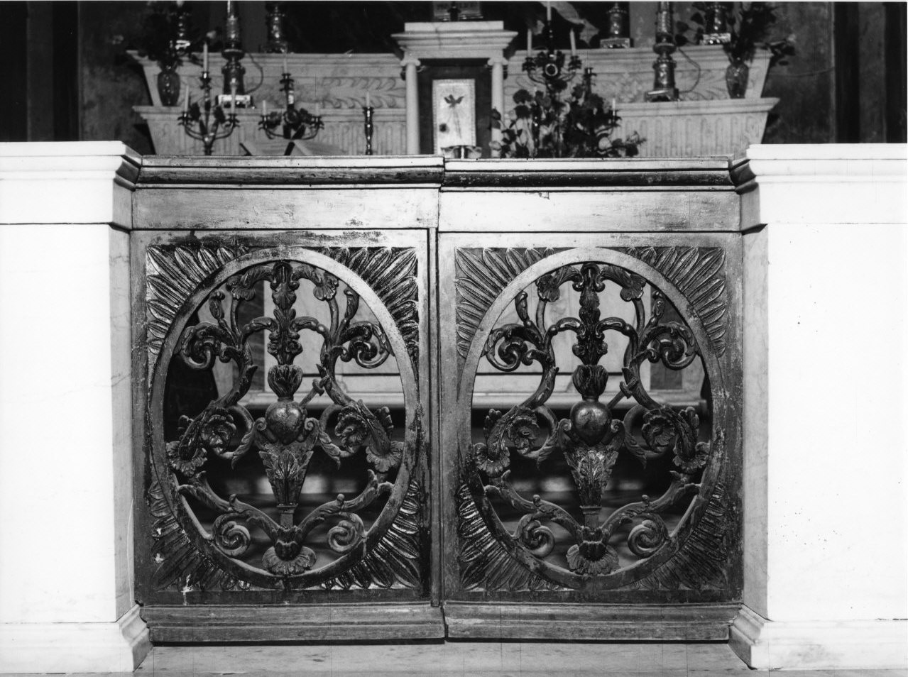 cancello di balaustrata, elemento d'insieme - bottega italiana (seconda metà sec. XIX)