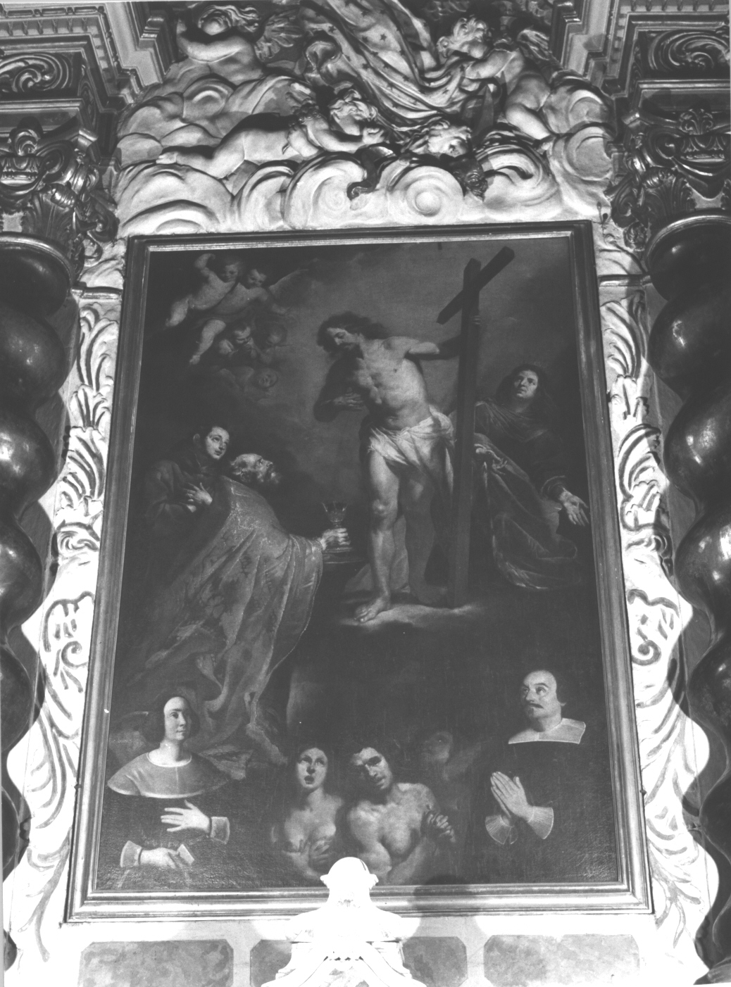 apparizione di Cristo a San Gregorio (dipinto, opera isolata) di De Ferrari Orazio (sec. XVII)