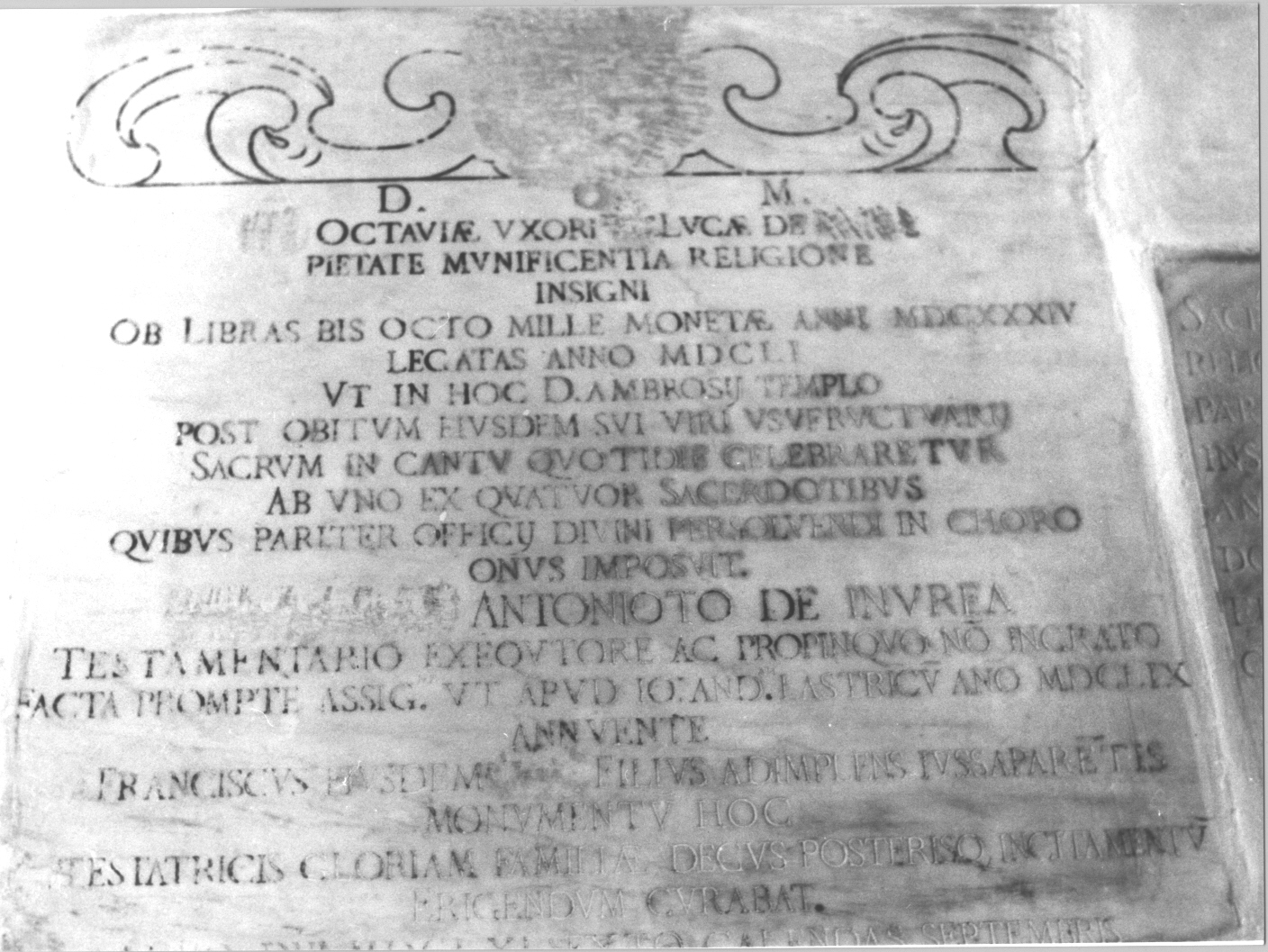 motivi decorativi a volute (lastra, opera isolata) - bottega italiana (sec. XVII)