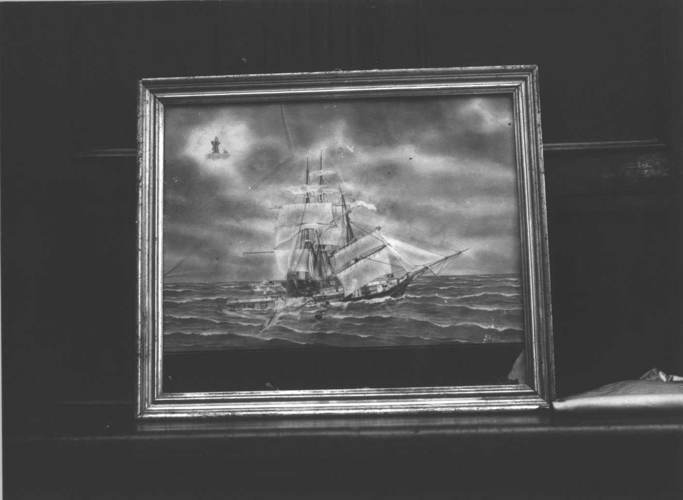 Intrevento miracoloso della Madonna in mare (dipinto, opera isolata) di Cavazzone Domenico (sec. XIX)