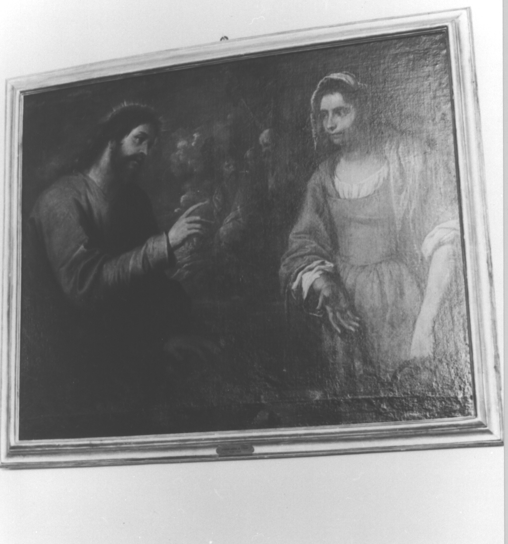 Cristo e la samaritana al pozzo (dipinto, opera isolata) di De Ferrari Giovanni Andrea (attribuito) (sec. XVII)