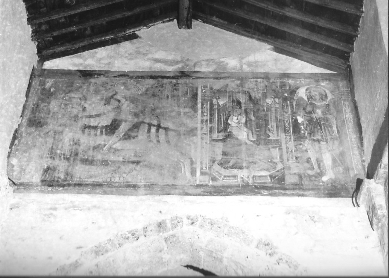 San Giorgio e il drago (dipinto, elemento d'insieme) - ambito ligure-piemontese (inizio sec. XV)