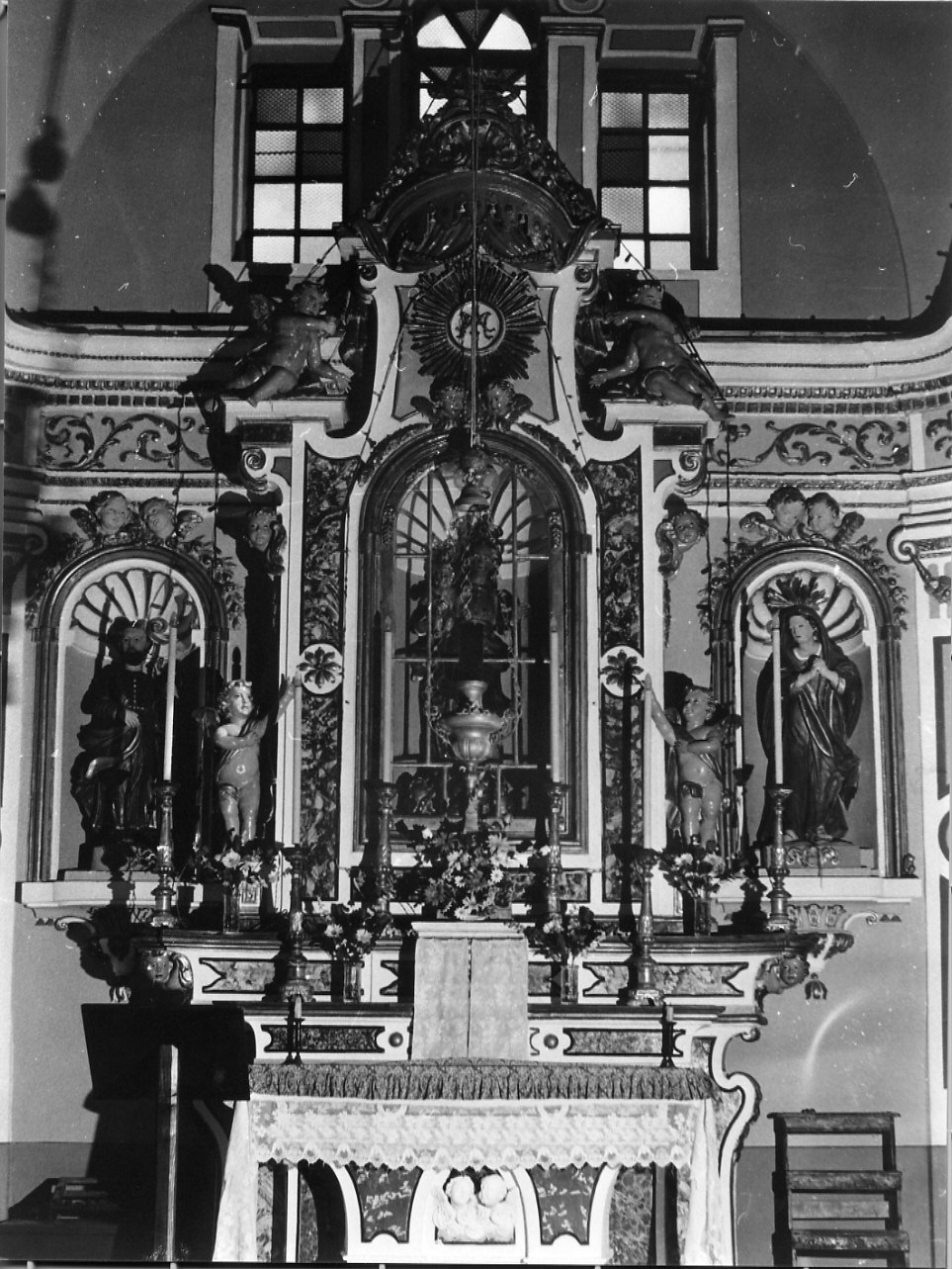 altare maggiore, insieme - ambito ligure (secc. XVII/ XVIII)