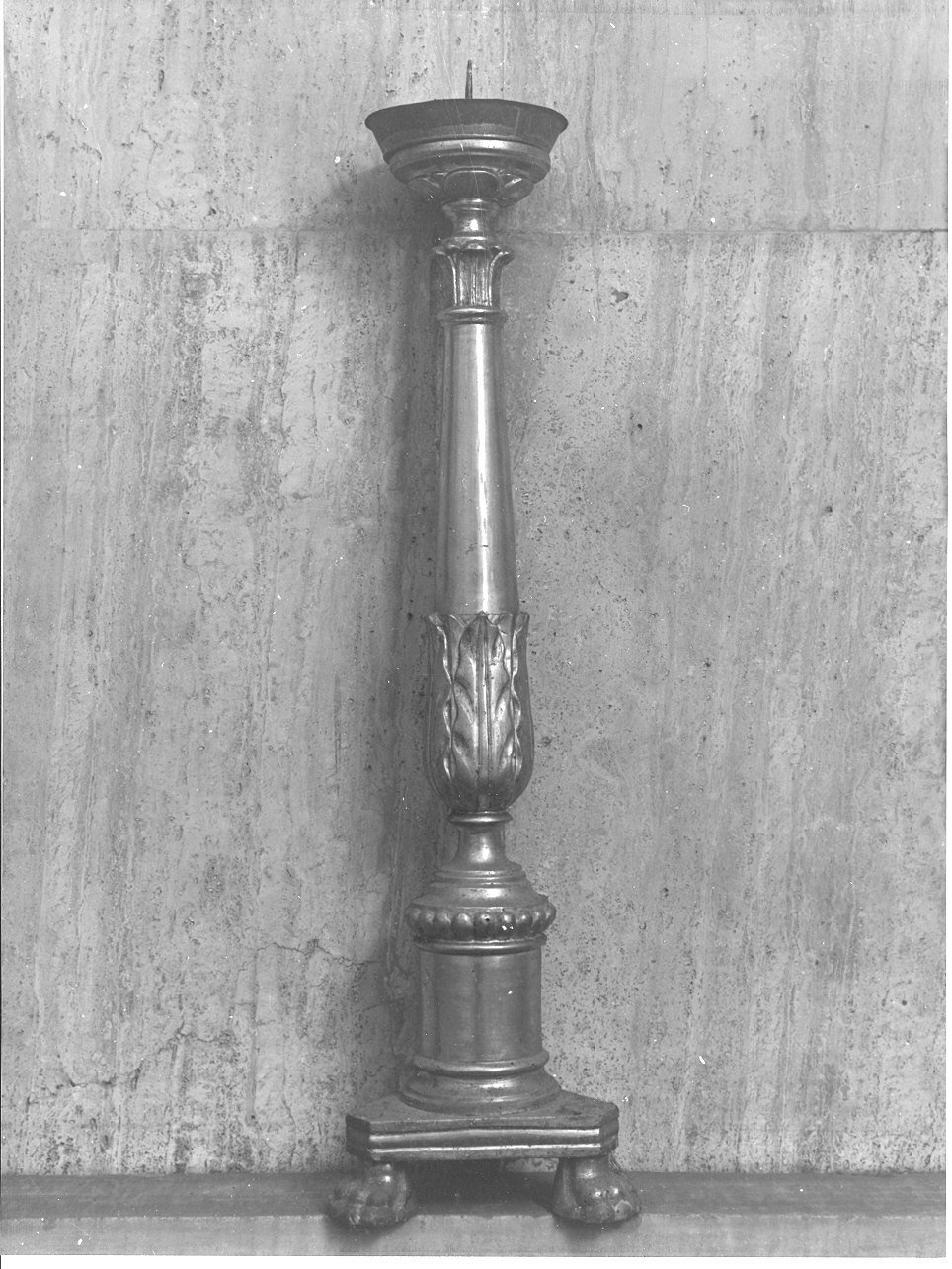 candeliere, opera isolata - bottega ligure (metà sec. XIX)