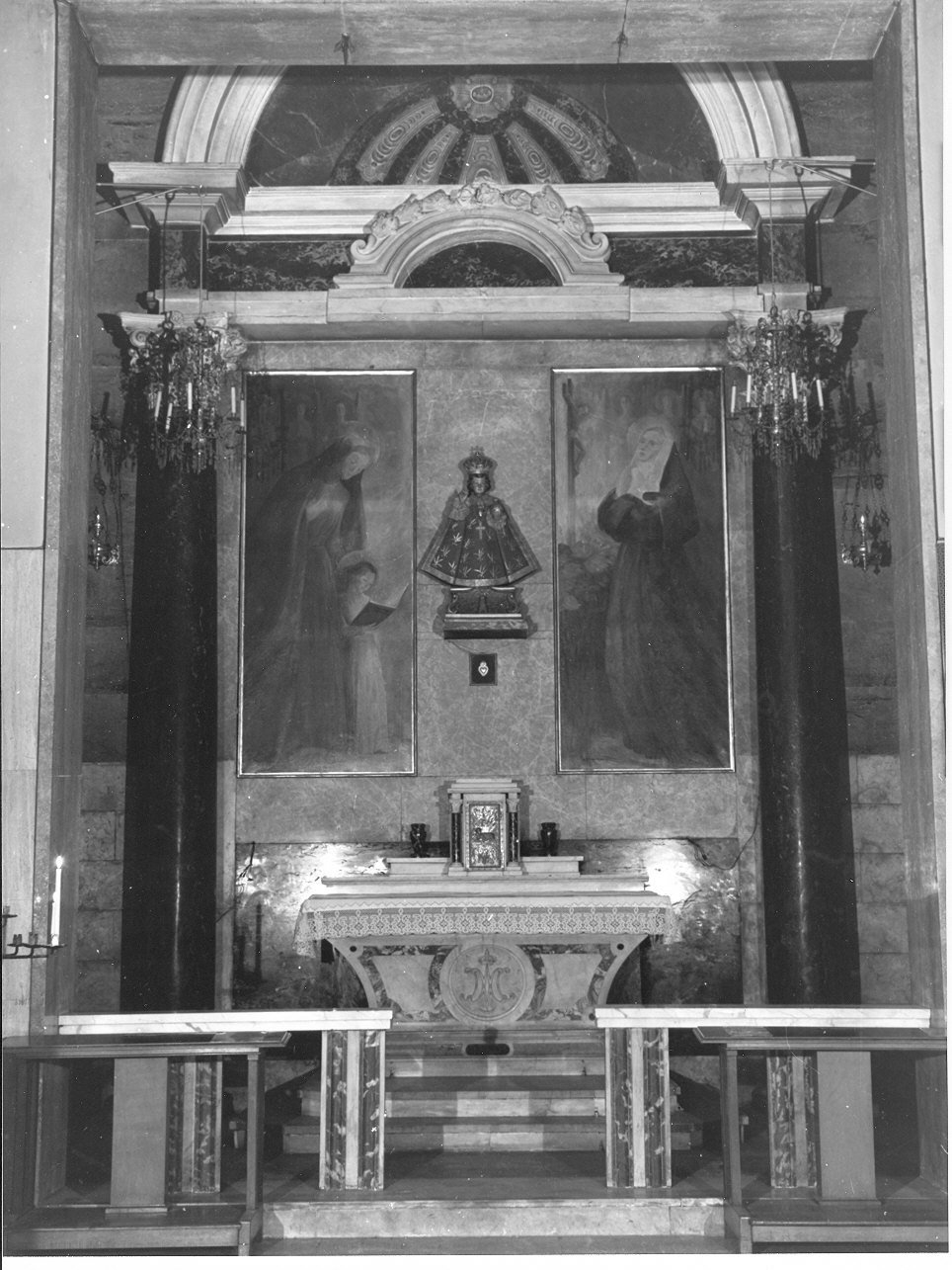 monogramma mariano (altare, opera isolata) - bottega ligure (metà sec. XVII)