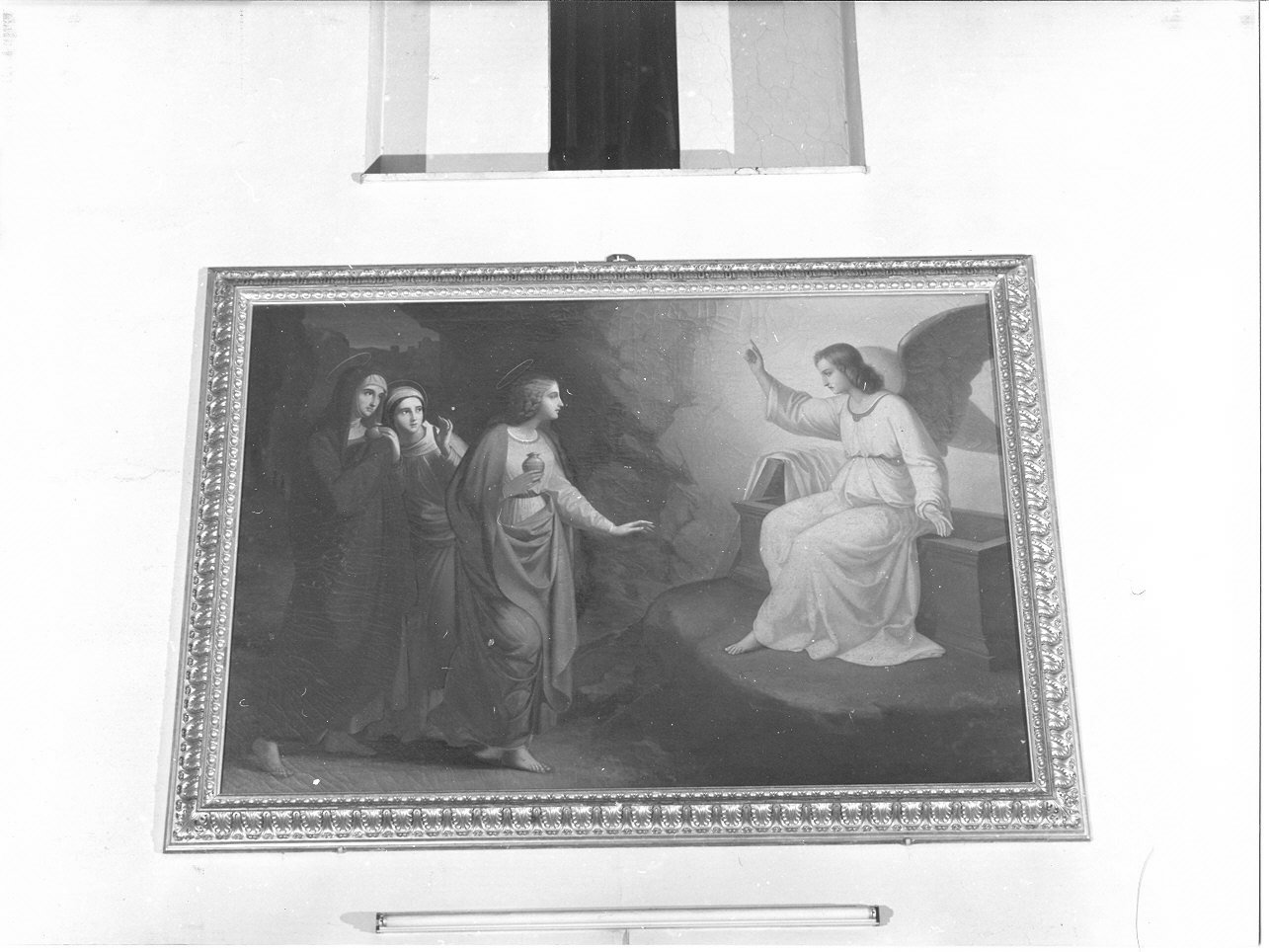 angelo annuncia la resurrezione alle pie donne (dipinto, opera isolata) - ambito italiano (fine sec. XIX)
