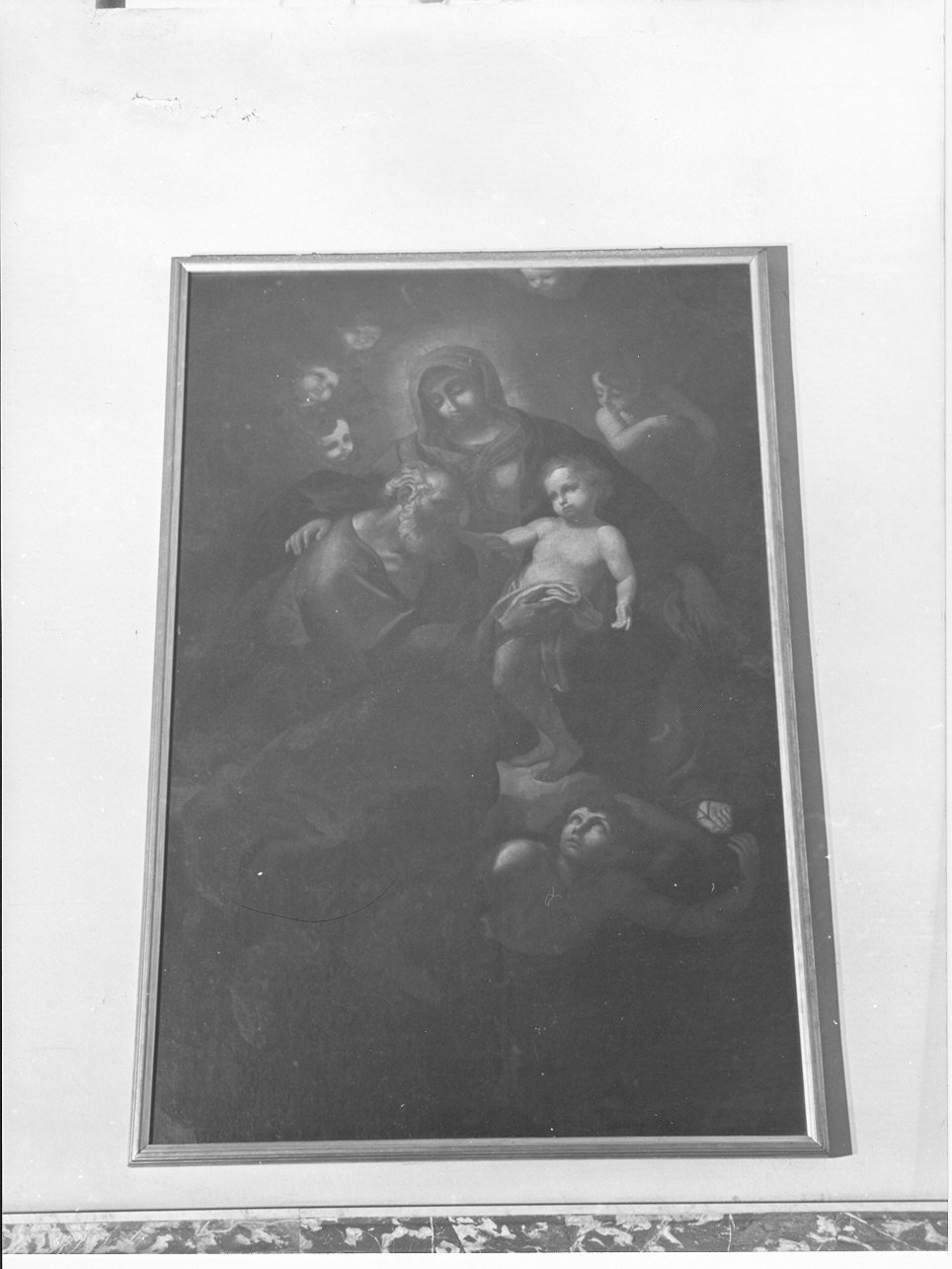 Sacra Famiglia con angelo (dipinto, opera isolata) - ambito italiano (prima metà sec. XVII)